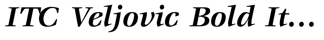ITC Veljovic Bold Italic